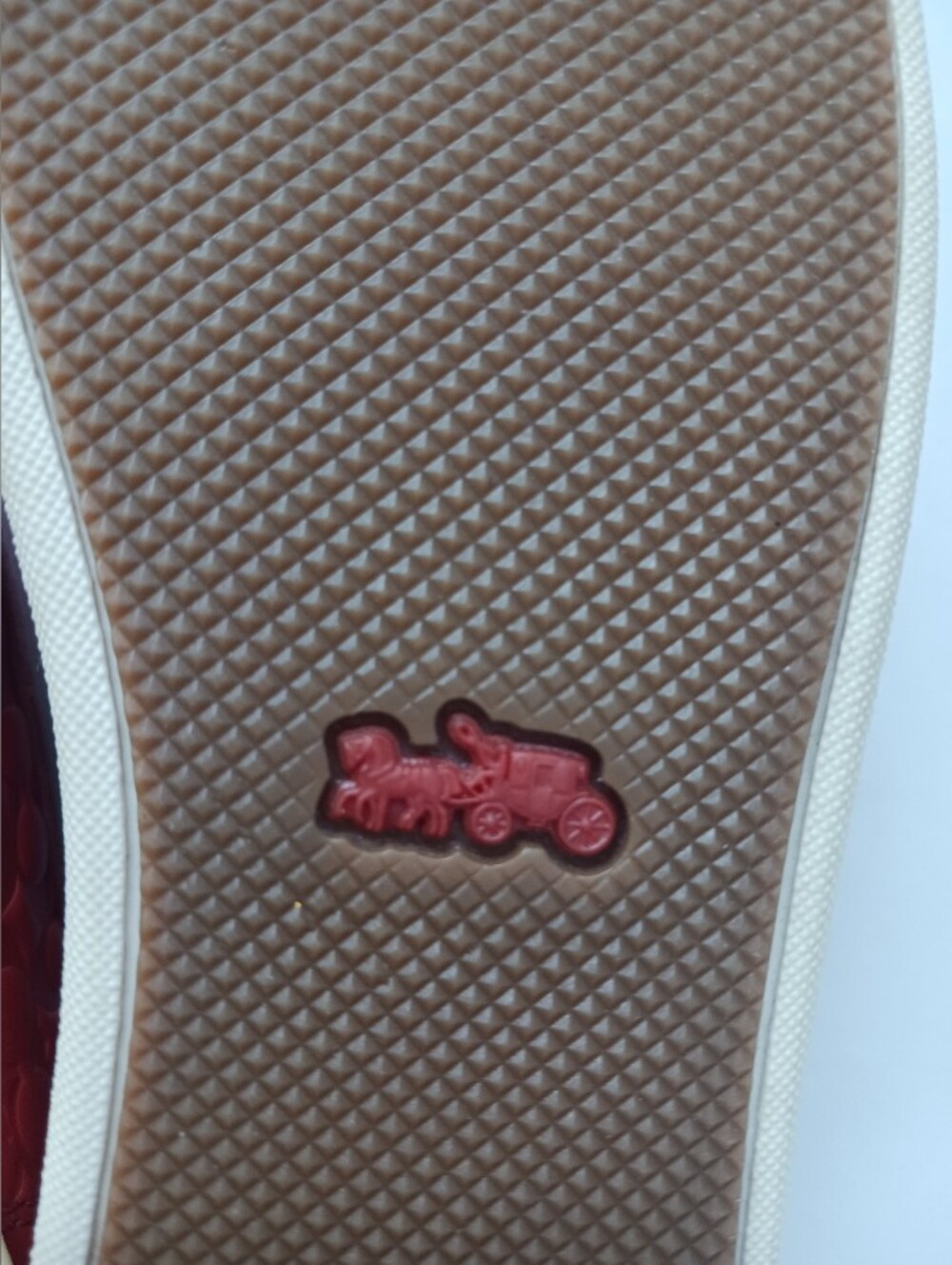 Coach FG2118 Red Leather Slip-On Comfort Shoes Sneaker Women's Size 7B EU37.5 - Picture 12 of 16